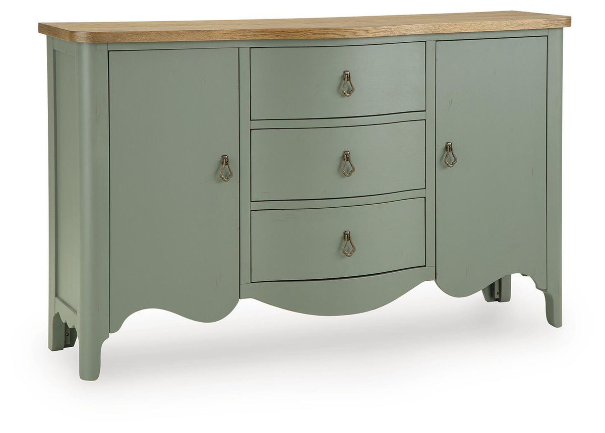 Actonville Antique Green Accent Cabinet by Ashley at Eve Furniture