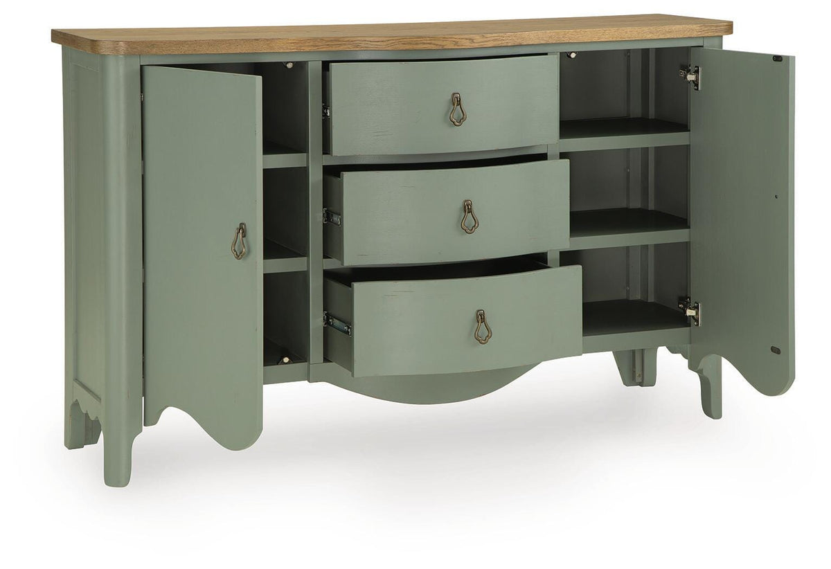 Actonville Antique Green Accent Cabinet by Ashley at Eve Furniture
