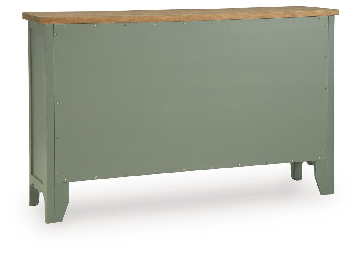 Actonville Antique Green Accent Cabinet by Ashley at Eve Furniture