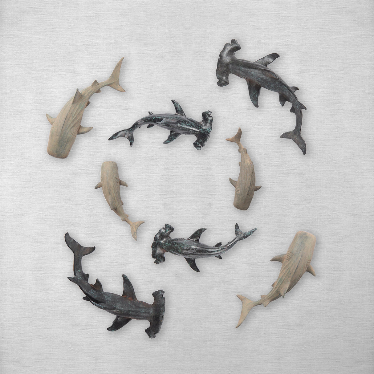 Acus Small Hammerhead Shark Resin Wall Decor by Mercana at Eve Furniture