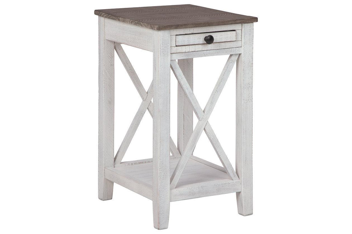 Adalane White/Gray Accent Table by Ashley at Eve Furniture