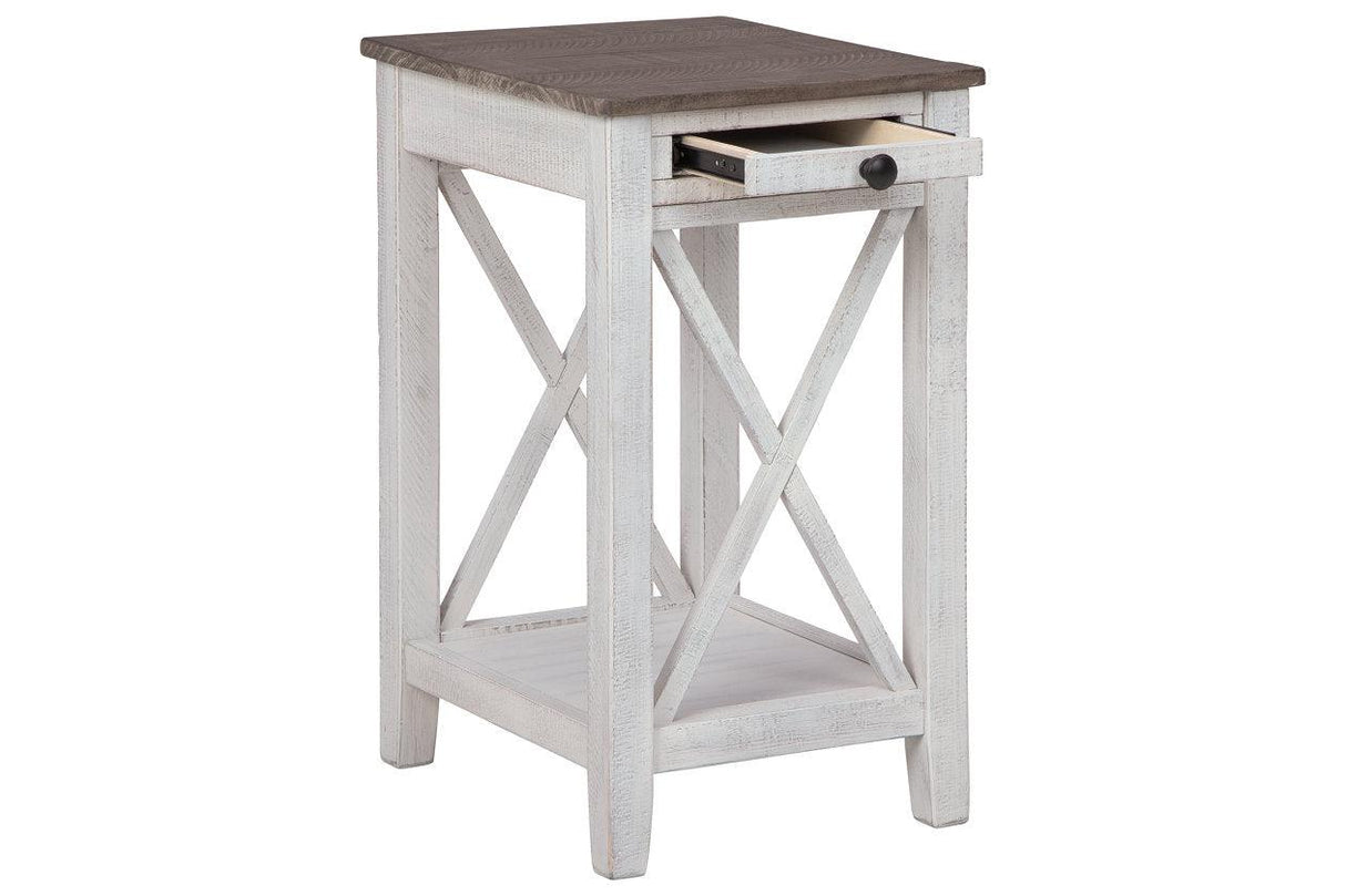 Adalane White/Gray Accent Table by Ashley at Eve Furniture