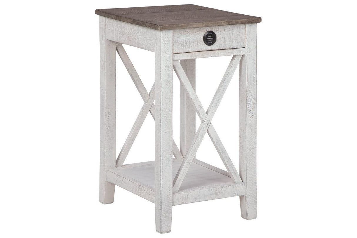 Adalane White/Gray Accent Table by Ashley at Eve Furniture