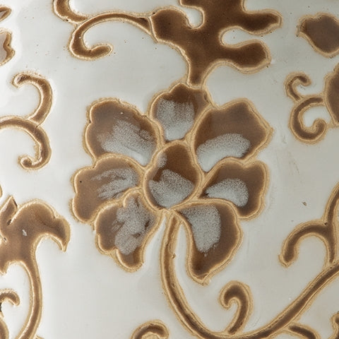 Adalham Cream/Brown Jar by Ashley at Eve Furniture