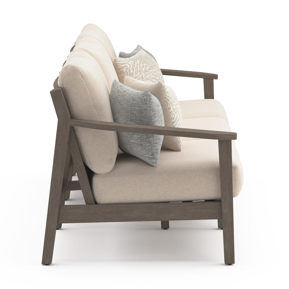 Adams Lane Dark Brown/Beige Outdoor Sofa by Ashley at Eve Furniture