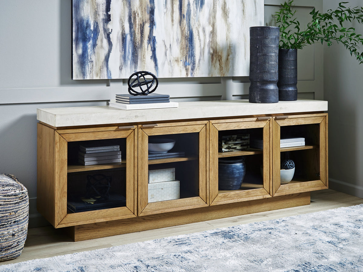 Adanworth Light Brown/Gray Accent Cabinet by Ashley at Eve Furniture