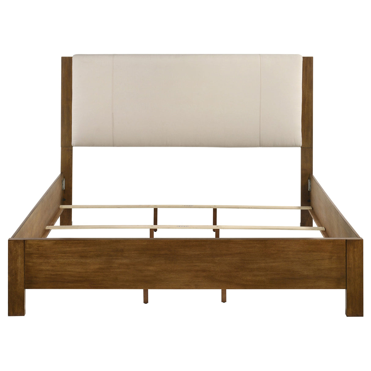 Adderley Cream/Warm Brown Eastern King Wood Panel Bed by Coaster at Eve Furniture