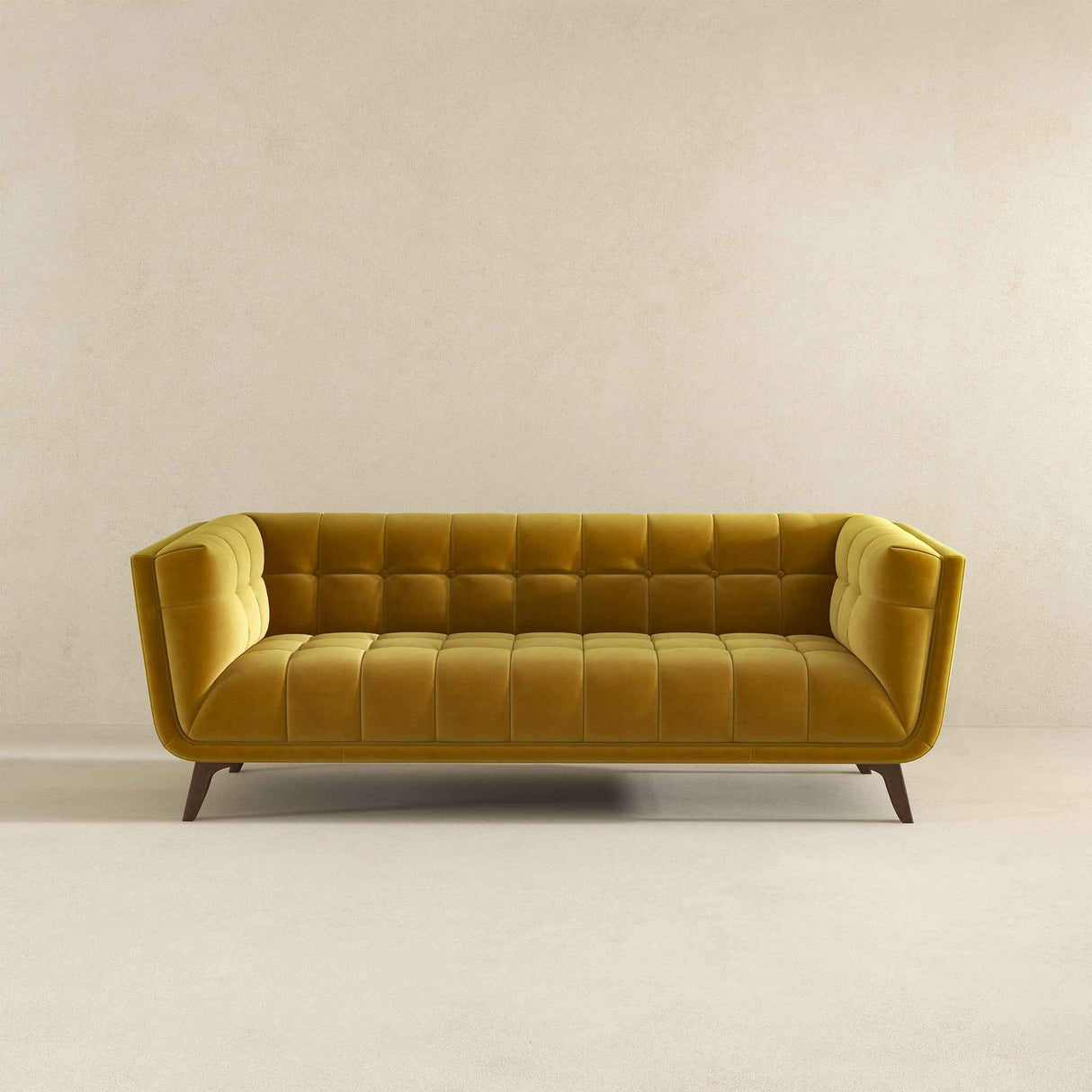 Addison Large Gold Velvet Sofa by Ashcroft Furniture at Eve Furniture