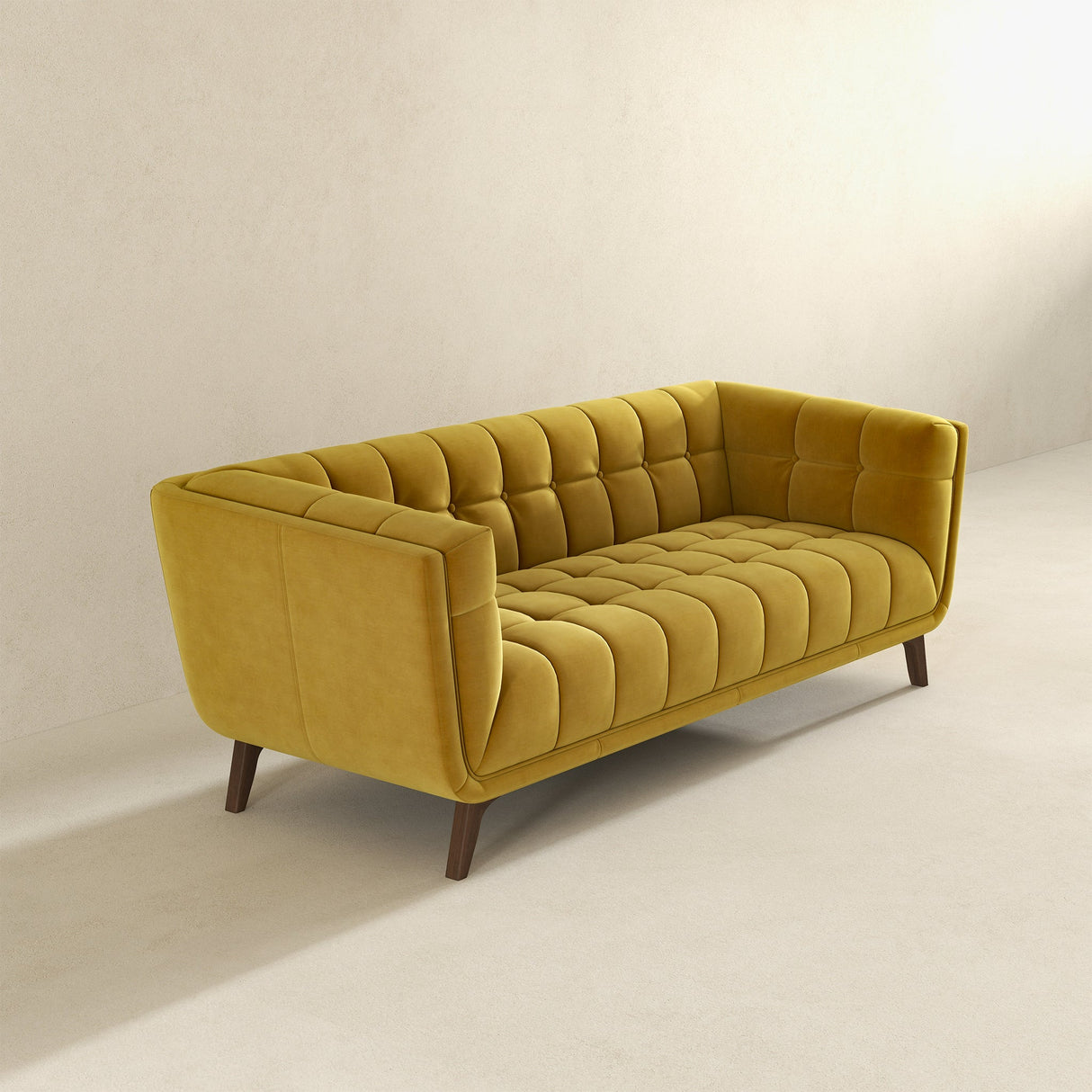 Addison Large Gold Velvet Sofa by Ashcroft Furniture at Eve Furniture