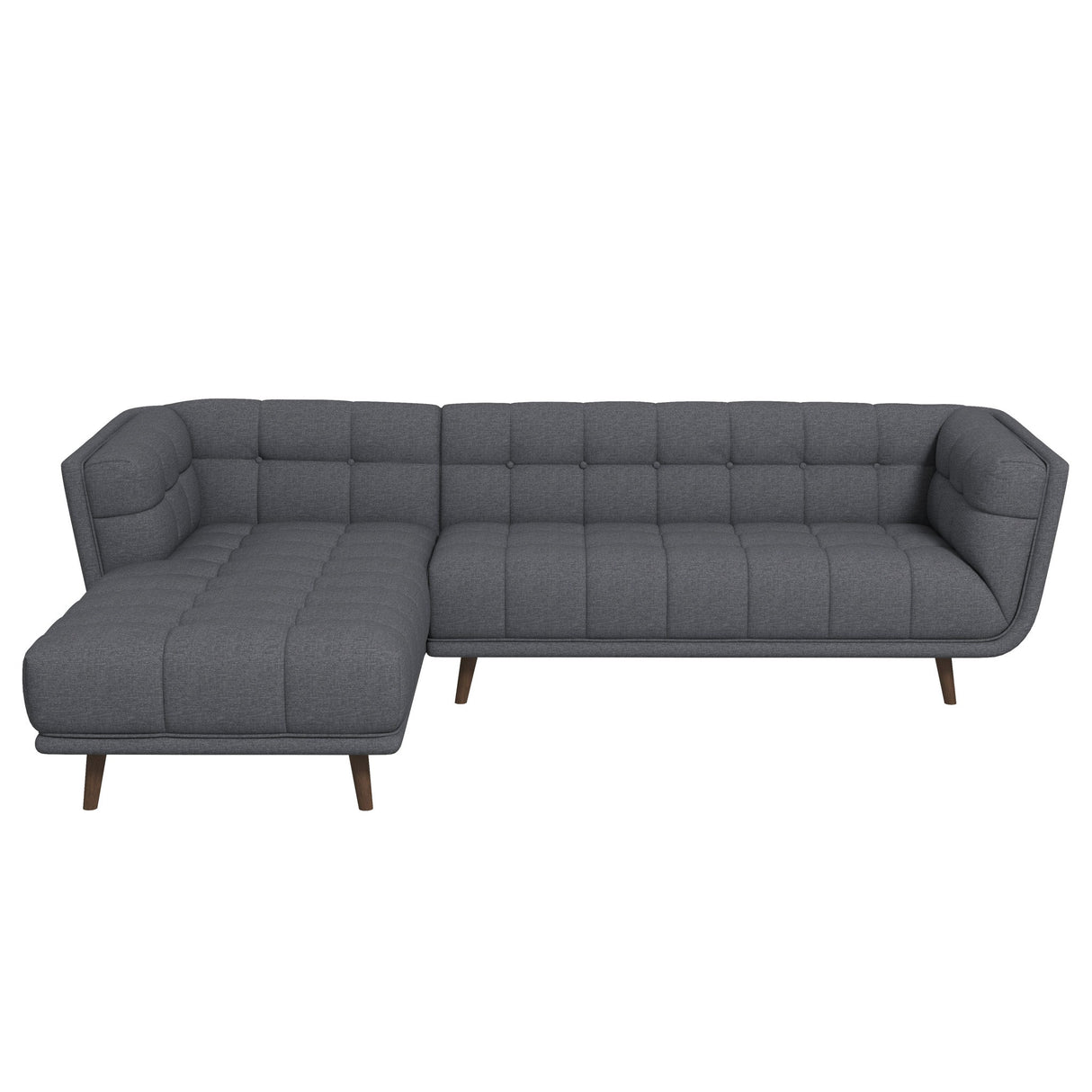 Addison Left Sectional Ash Grey Fabric Sofa by Ashcroft Imports at Eve Furniture