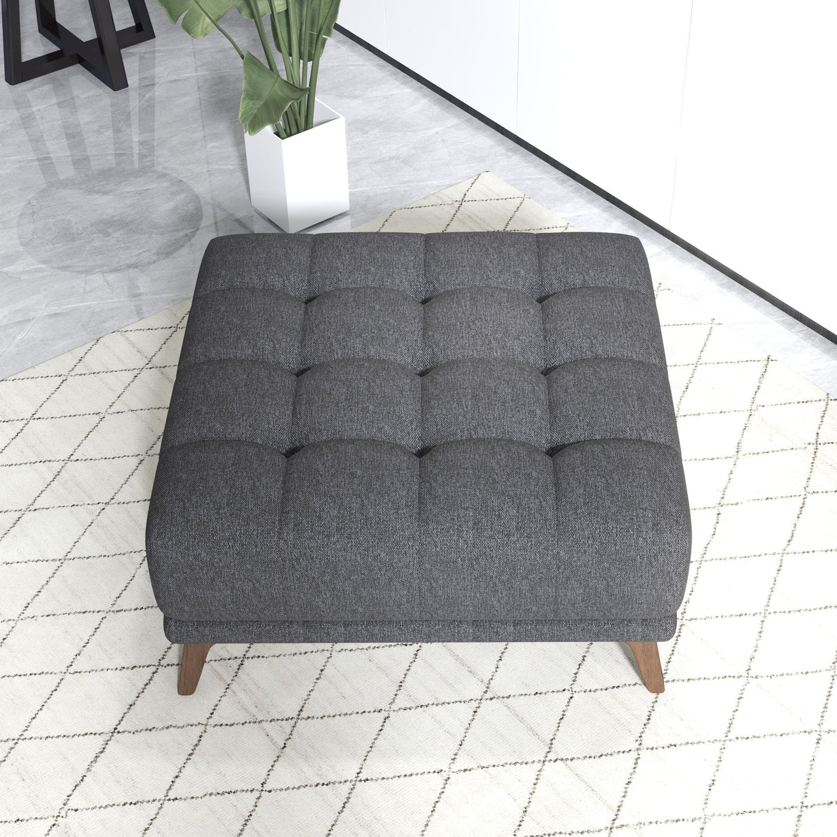 Addison Square Upholstered Ottoman by Ashcroft Furniture at Eve Furniture