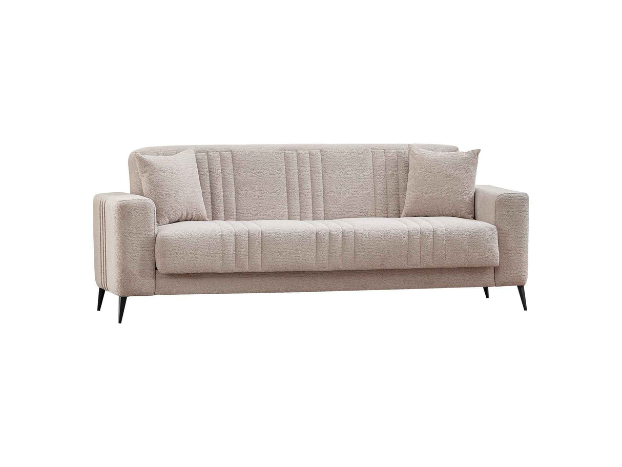 Adela Cream Convertible Sofa by Furnia at Eve Furniture