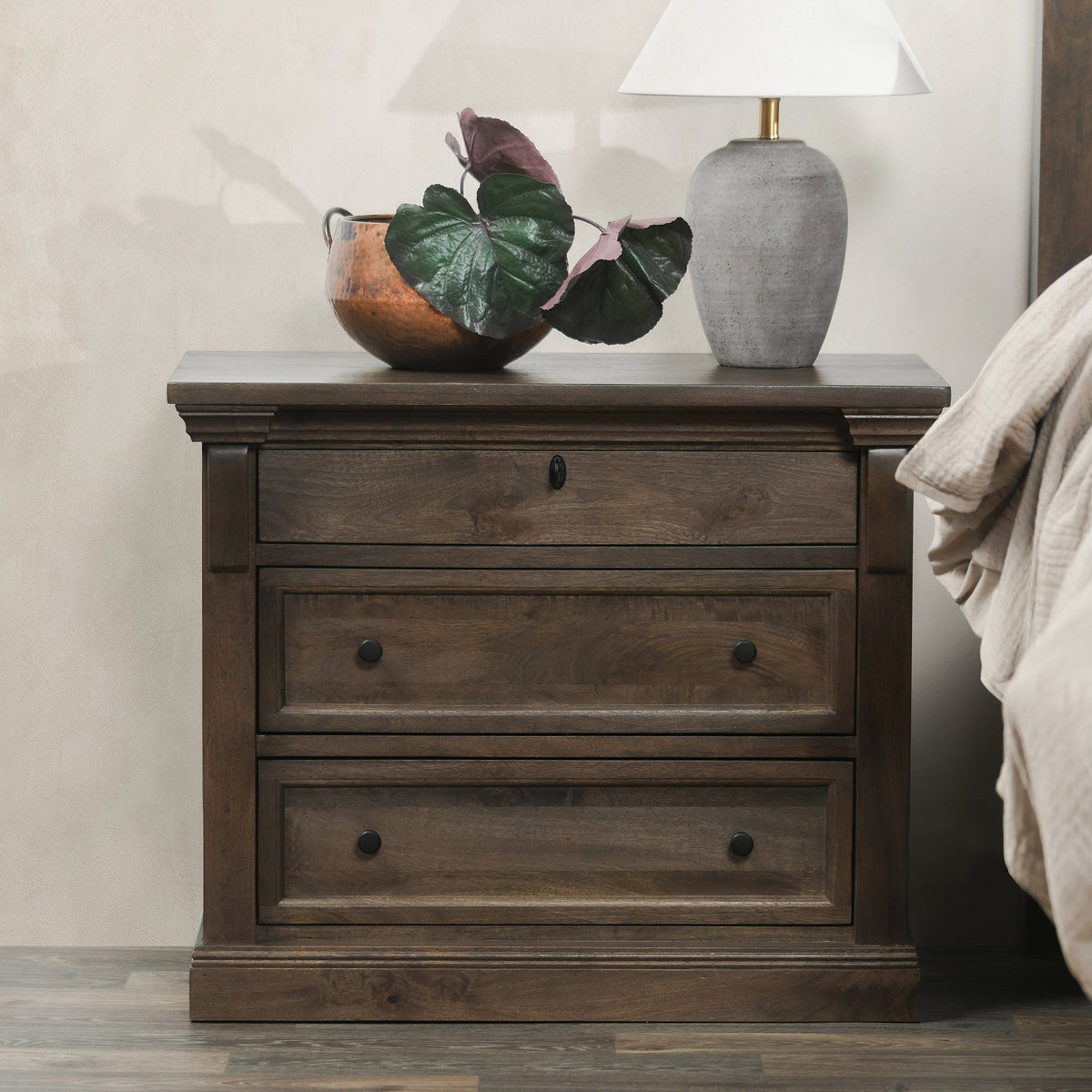 Adelaide 3 Drawer Nightstand by Classic Home at Eve Furniture