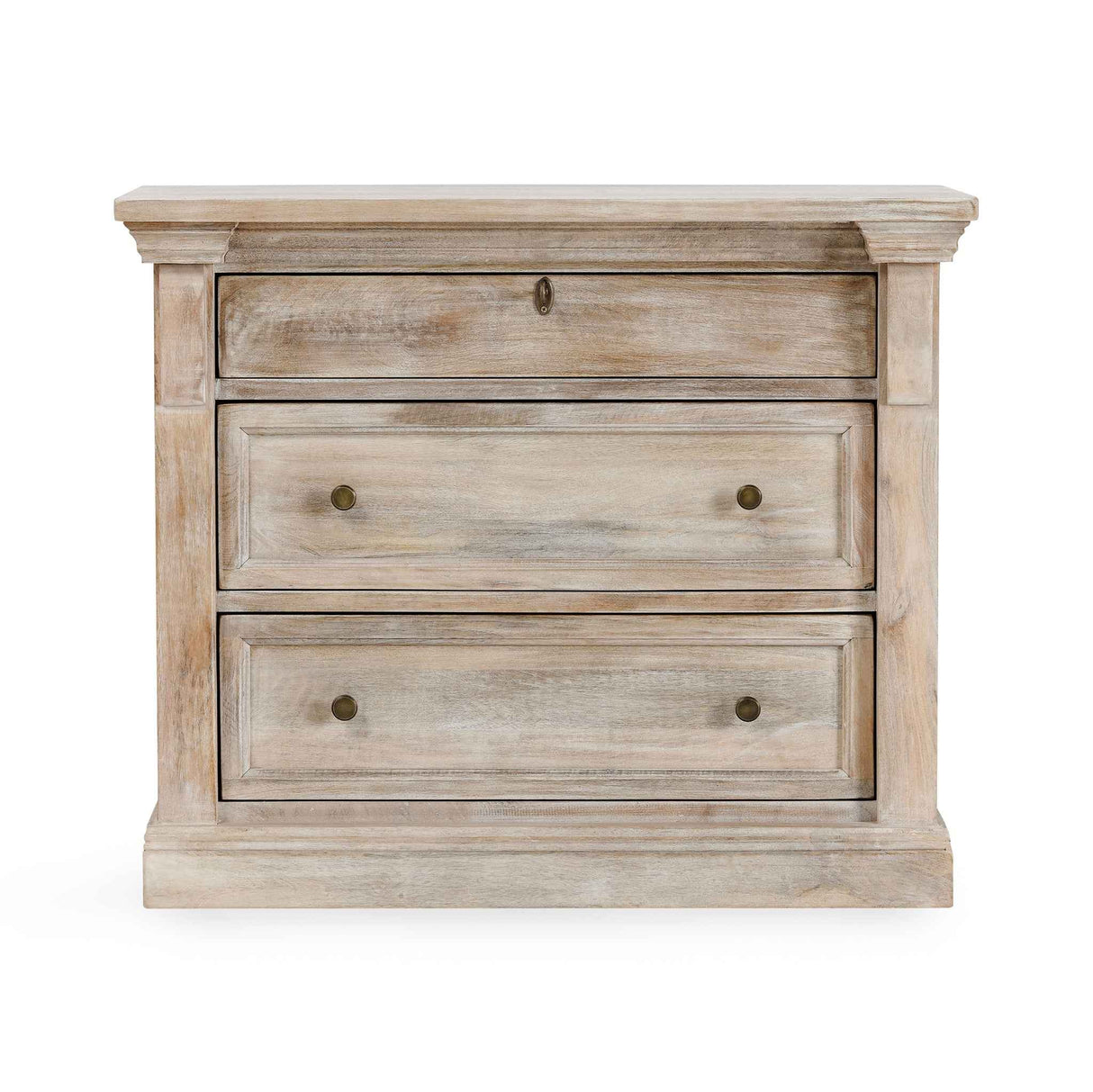 Adelaide 3 Drawer Nightstand - Cream Wash by Classic Home at Eve Furniture
