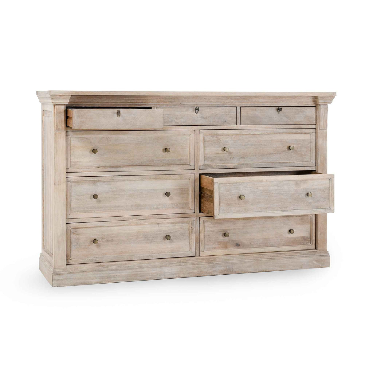 Adelaide 9 Drawer Dresser - Natural Cream Wash by Classic Home at Eve Furniture
