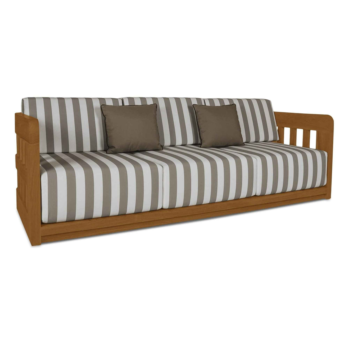 Adelaide Brown Stripe Outdoor Sofa