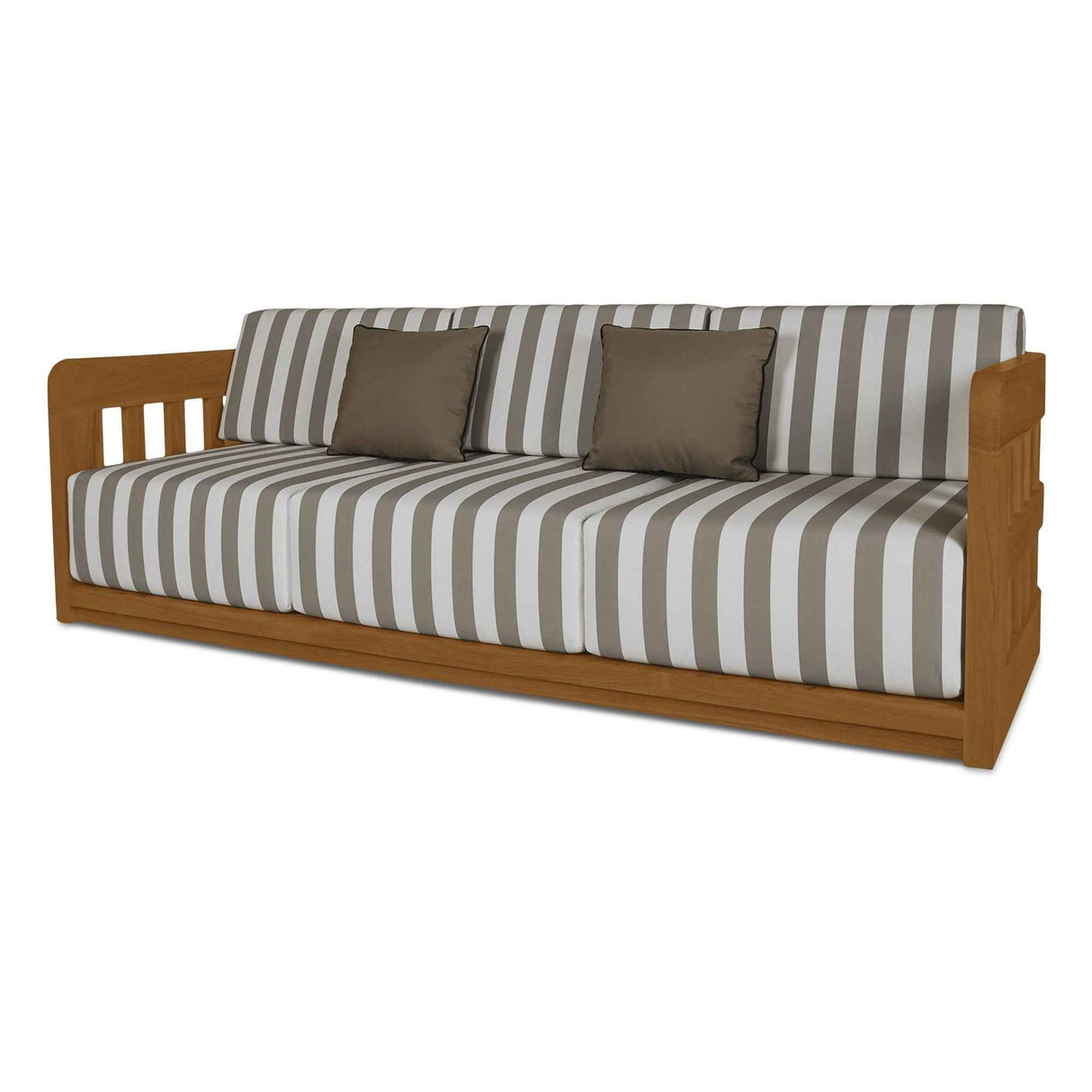Adelaide Brown Stripe Outdoor Sofa