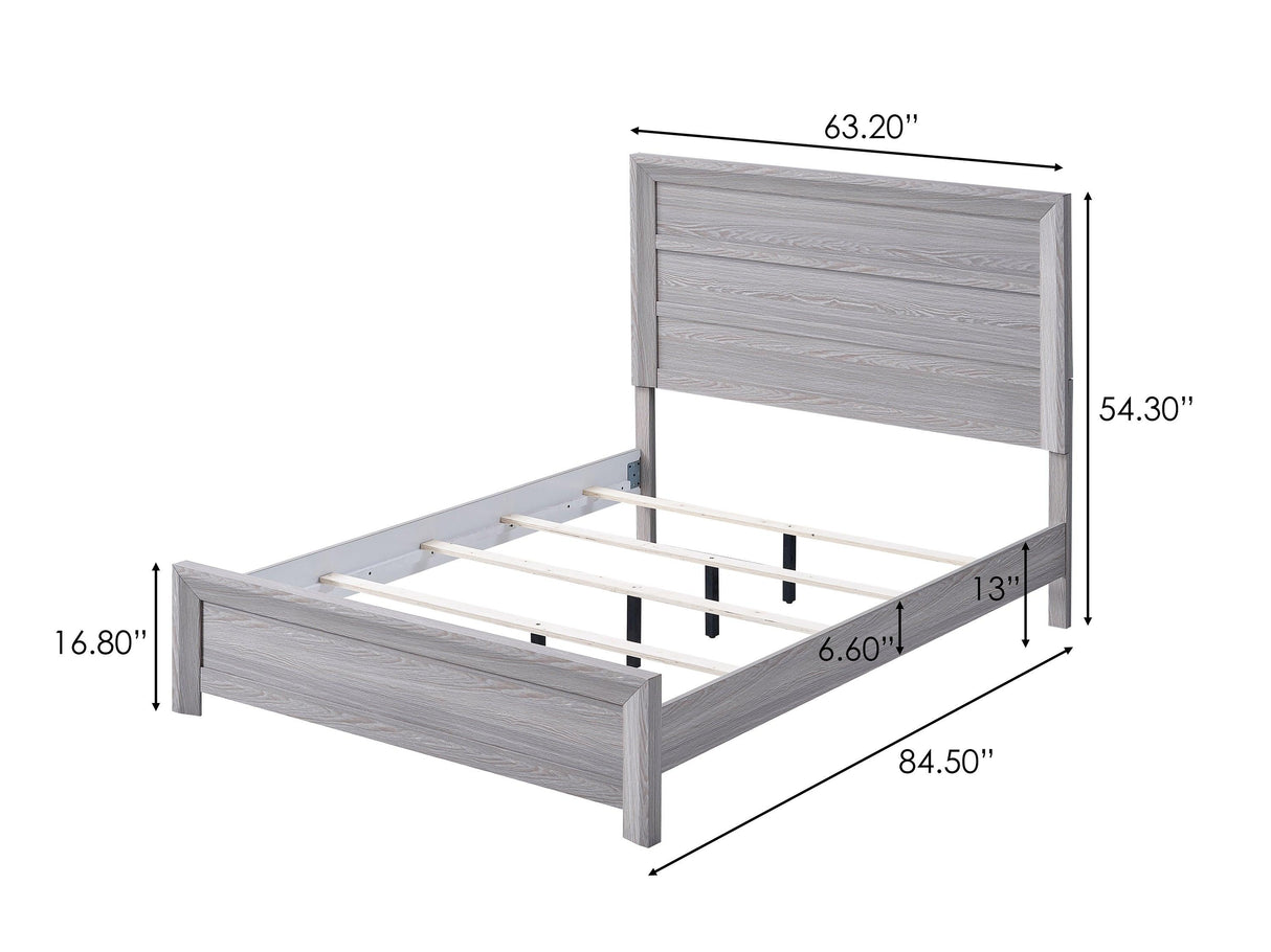 Adelaide Driftwood Queen Panel Bed by Crown Mark at Eve Furniture