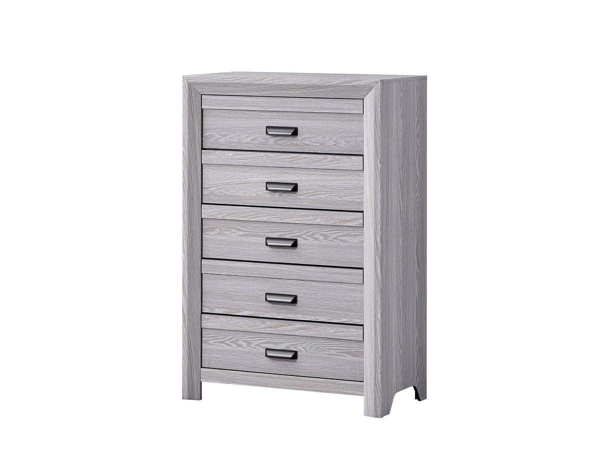 Adelaide Driftwood Upholstered Panel Bedroom Set by Crown Mark at Eve Furniture