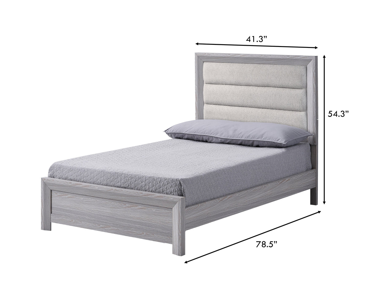 Adelaide Driftwood Upholstered Panel Youth Bedroom Set by Crown Mark at Eve Furniture