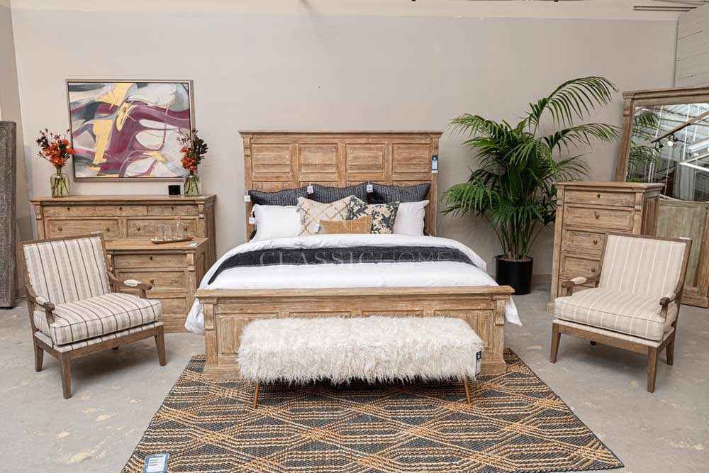Adelaide Natural Floor Mirror by Classic Home at Eve Furniture