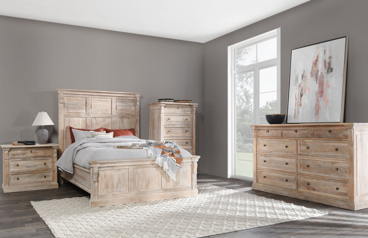 Adelaide Natural Whitewash Dresser by Classic Home at Eve Furniture