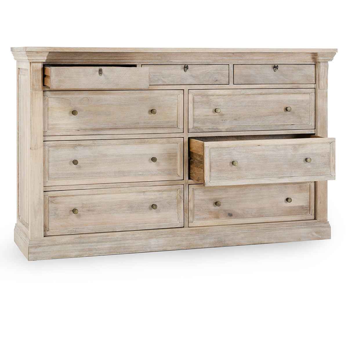 Adelaide Natural Whitewash Dresser by Classic Home at Eve Furniture