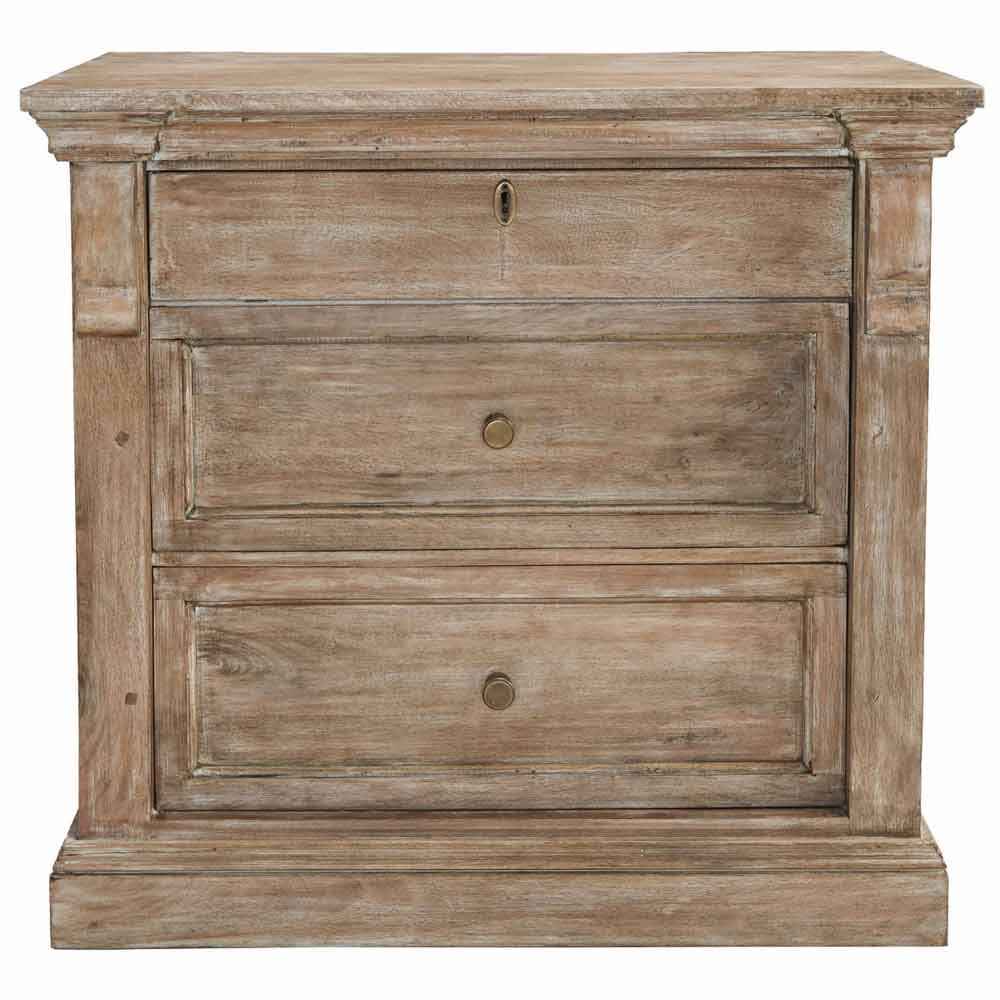 Adelaide Natural Whitewash Nightstand by Classic Home at Eve Furniture