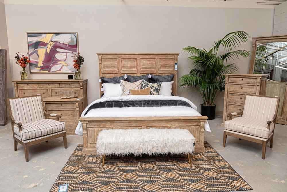 Adelaide Natural Whitewash Nightstand by Classic Home at Eve Furniture