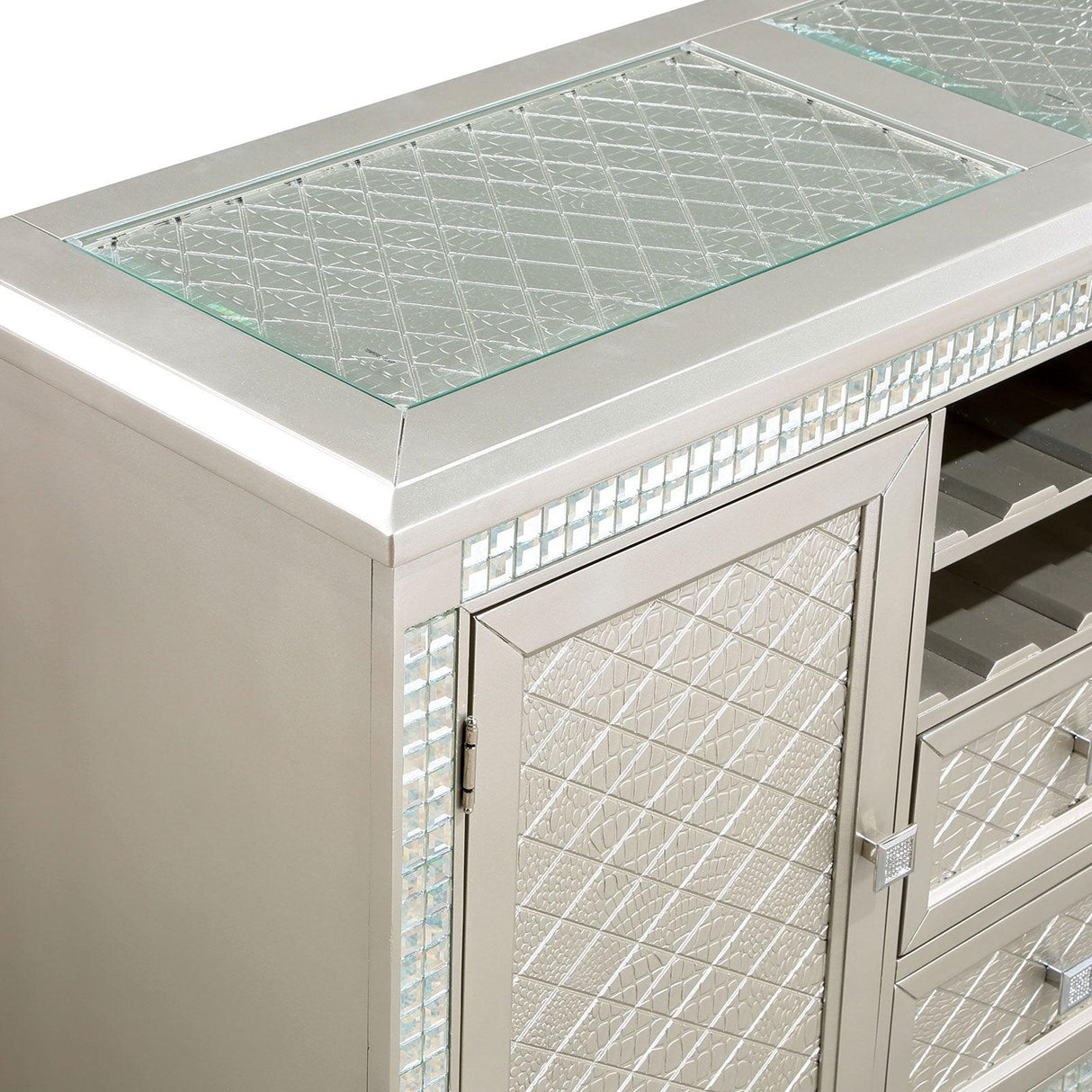 Adelina Champagne Server by Furniture of America at Eve Furniture