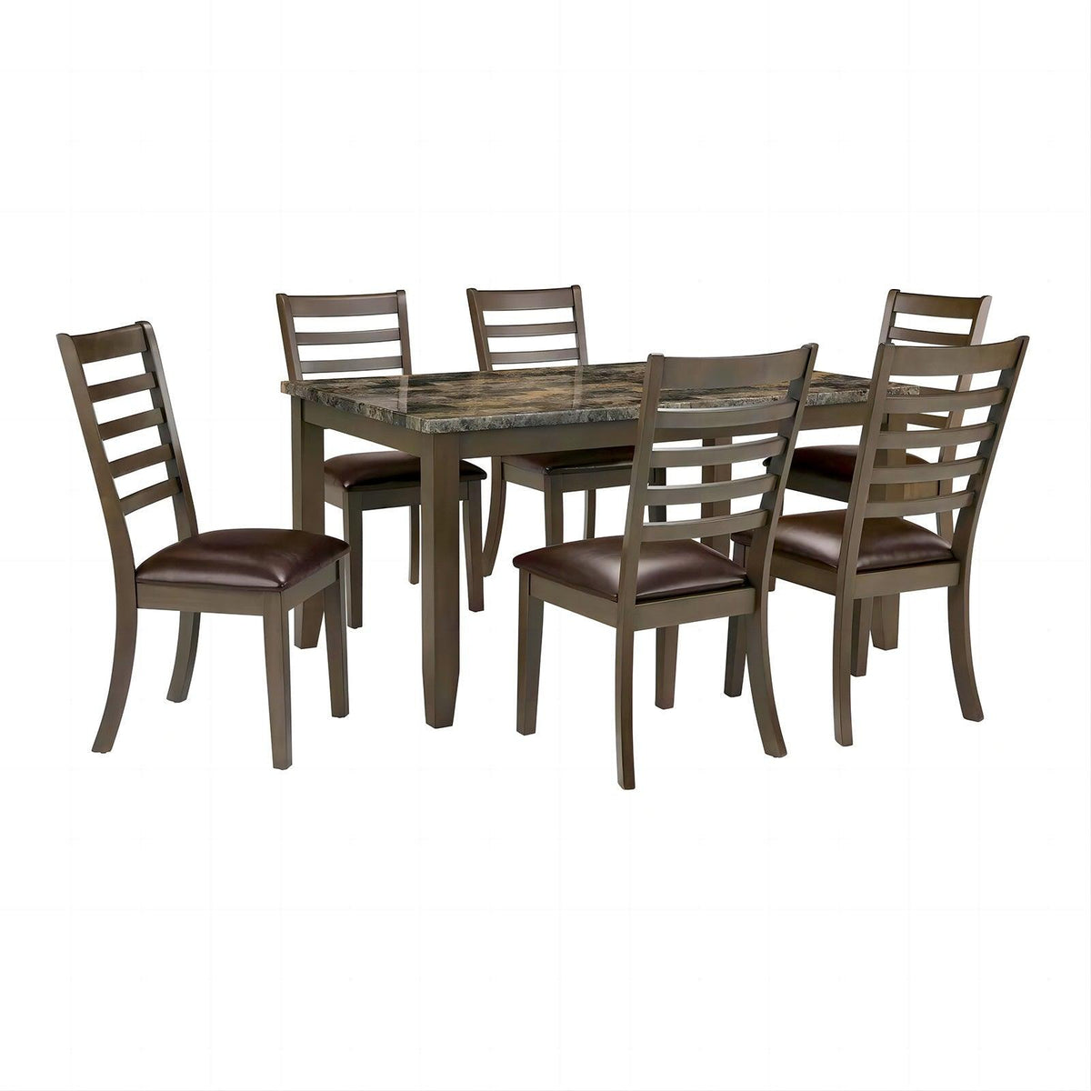 Adia Brown 7 Pc. Dinning Table Set by Furniture of America at Eve Furniture