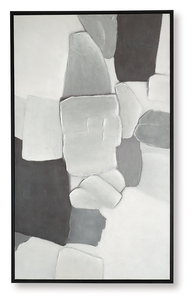 Adilson White/Gray/Black Wall Art by Ashley at Eve Furniture