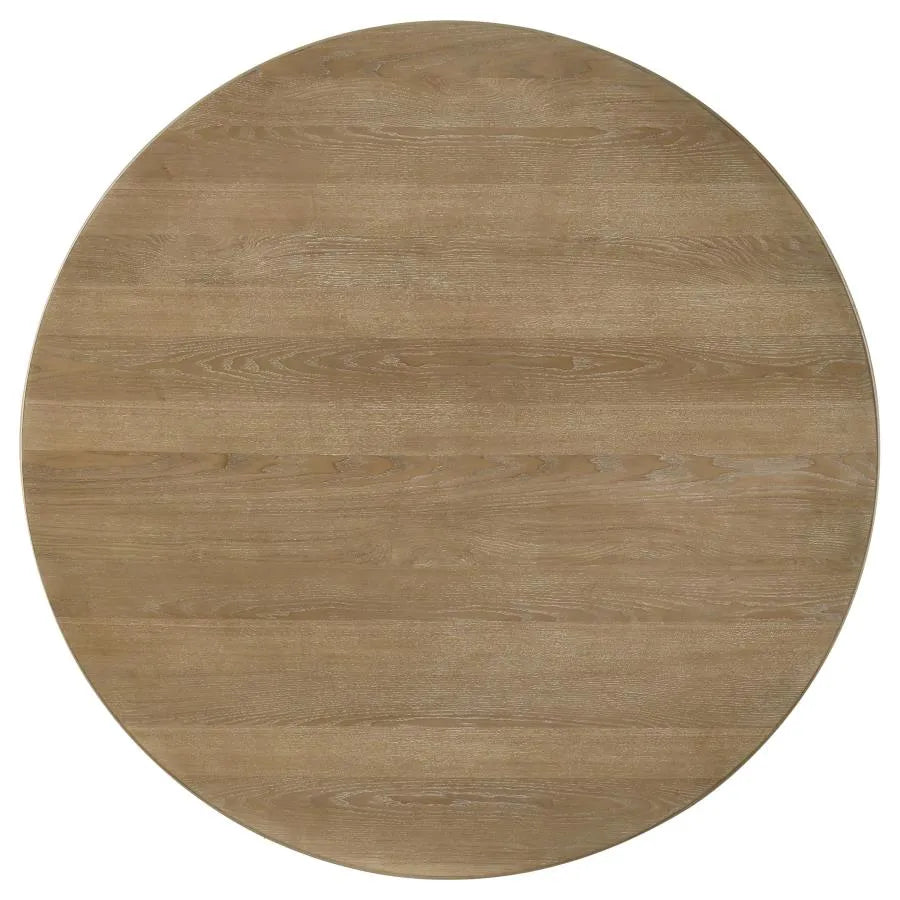 Adina Distressed Light Brown 5-Piece Round Dining Room Set by Coaster at Eve Furniture