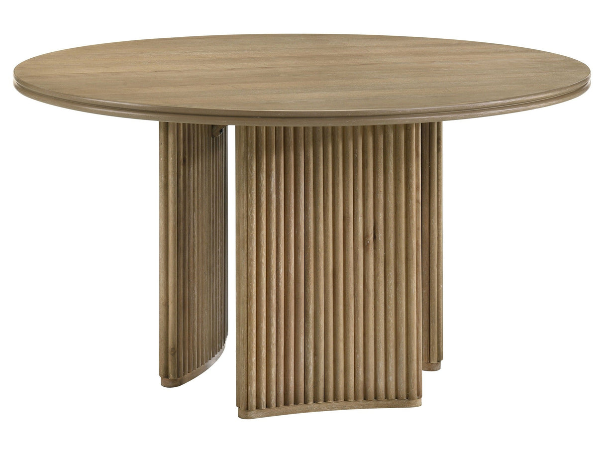 Adina Distressed Light Brown 53-inch Round Wood Dining Table by Coaster at Eve Furniture