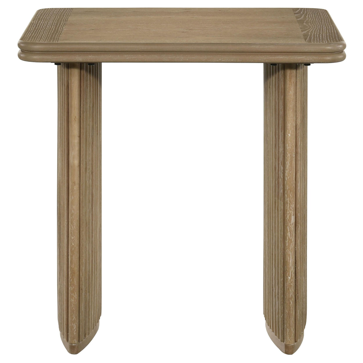 Adina Distressed Light Brown Square Wood Side End Table by Coaster at Eve Furniture