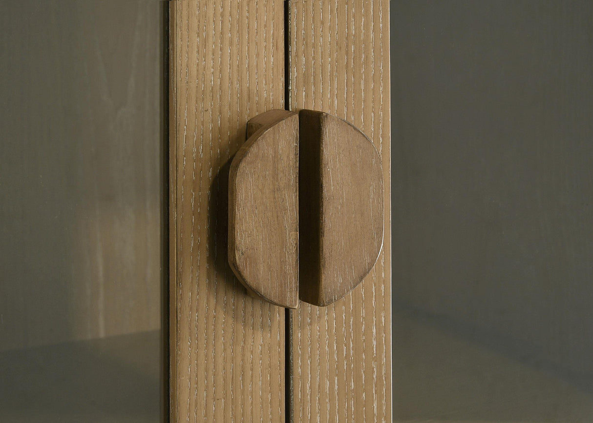 Adina Distressed Light Brown Tall Dining Display Cabinet by Coaster at Eve Furniture