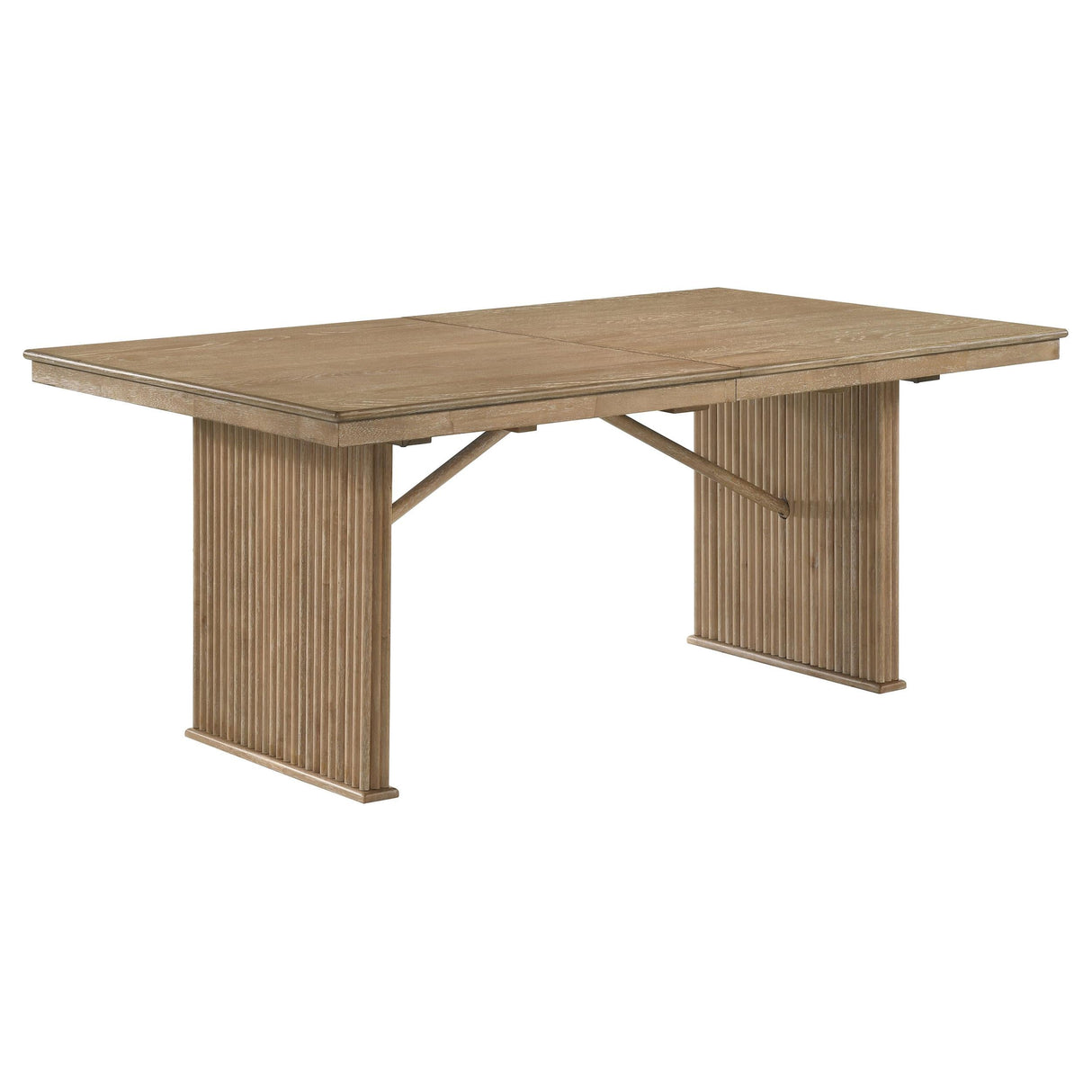 Adina Distressed Light Brown Wood Extendable Dining Table by Coaster at Eve Furniture