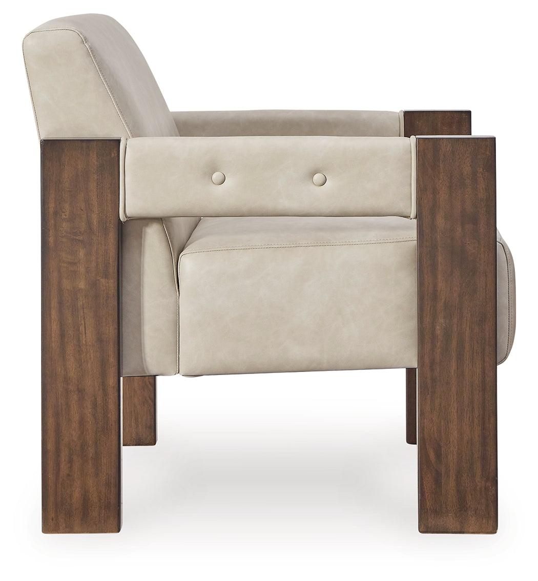 Adlanlock Bone Accent Chair by Ashley at Eve Furniture