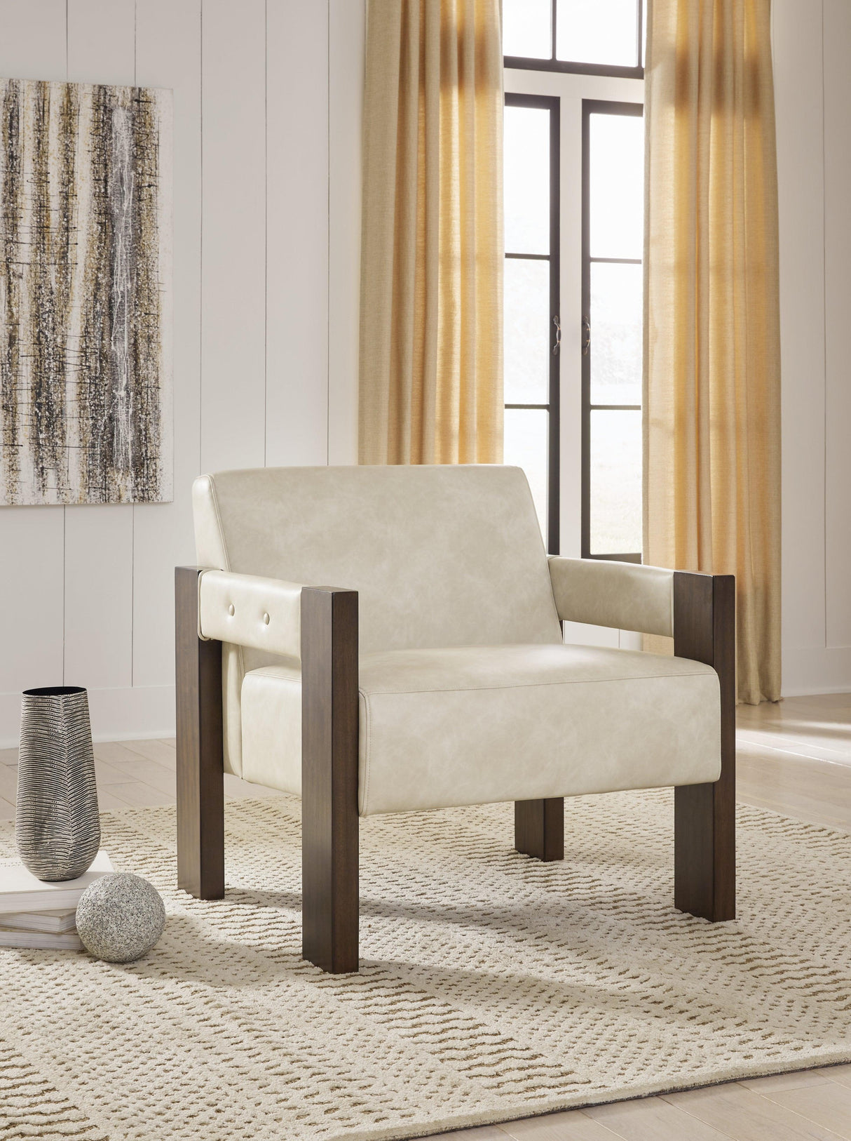 Adlanlock Bone Accent Chair by Ashley at Eve Furniture