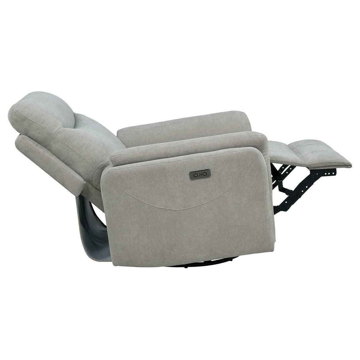 Adler Ivory Upholstered Power Swivel Glider Recliner by Coaster at Eve Furniture
