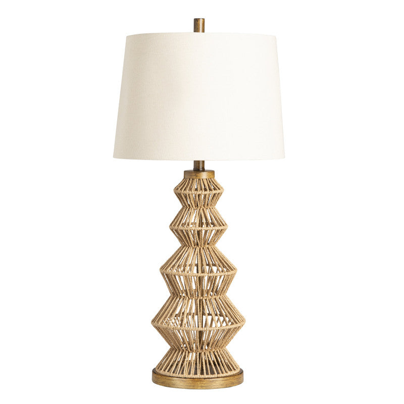 Adler Natural Adler Turreted Woven Table Lamp (Set of 2) by Crestview at Eve Furniture