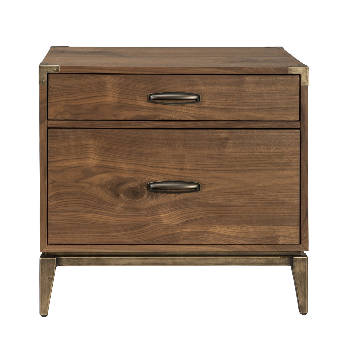 Adler Two Drawer Nightstand in Natural Walnut by Modus Furniture at Eve Furniture