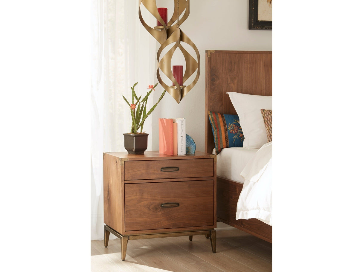 Adler Two Drawer Nightstand in Natural Walnut by Modus Furniture at Eve Furniture