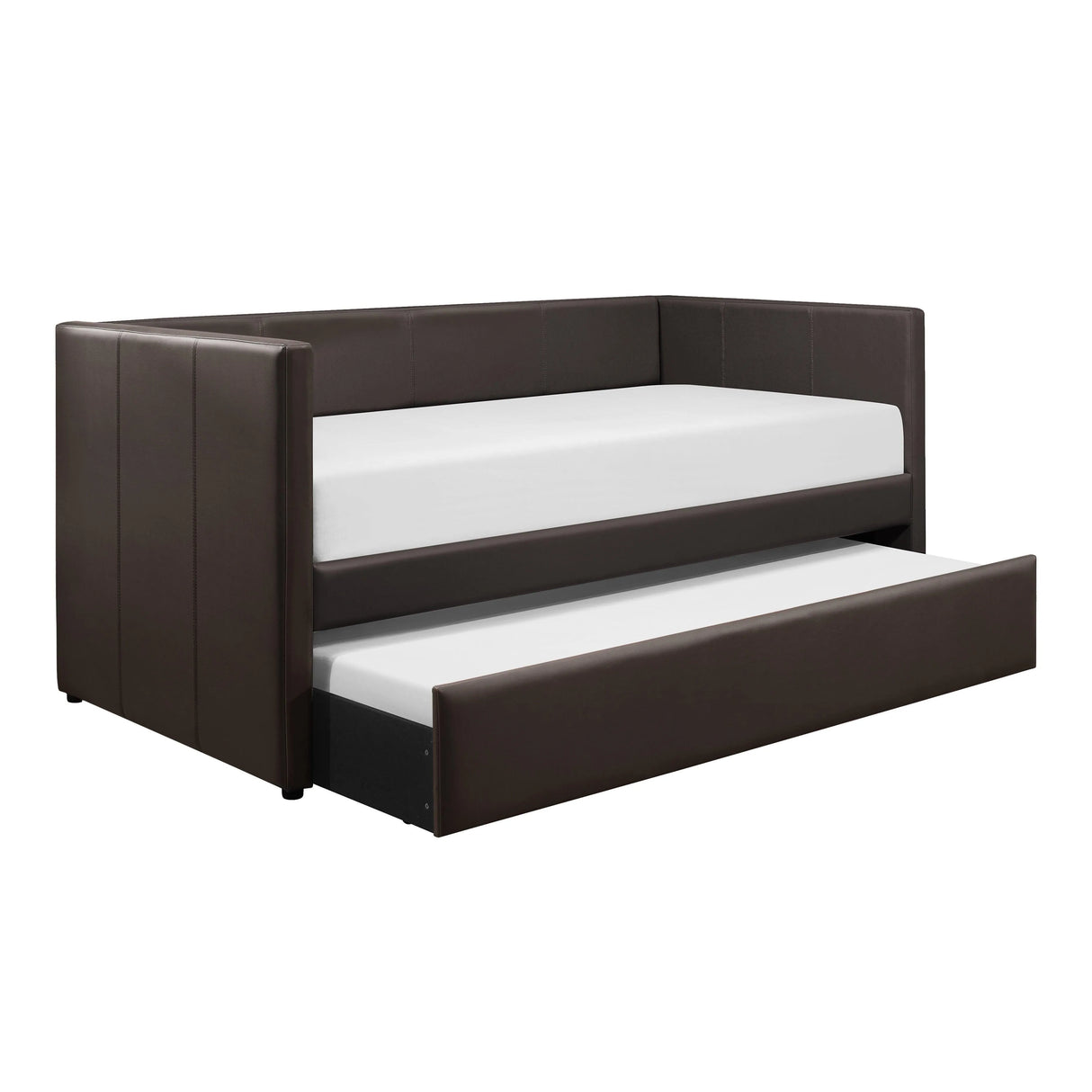 Adra Dark Brown Daybed with Trundle by Homelegance at Eve Furniture