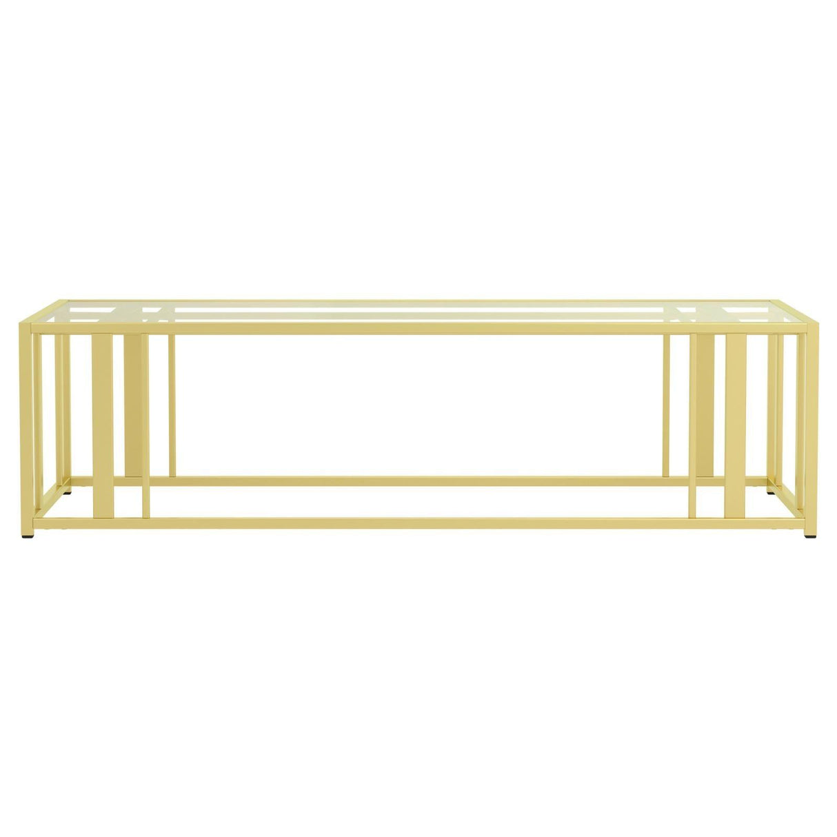Adri Matte Brass Metal Frame Coffee Table by Coaster at Eve Furniture