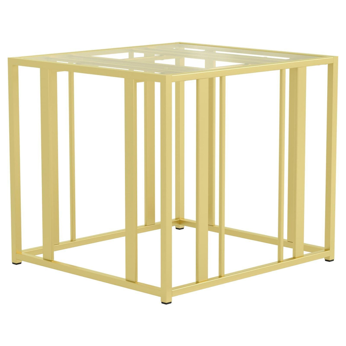 Adri Matte Brass Metal Frame End Table by Coaster at Eve Furniture