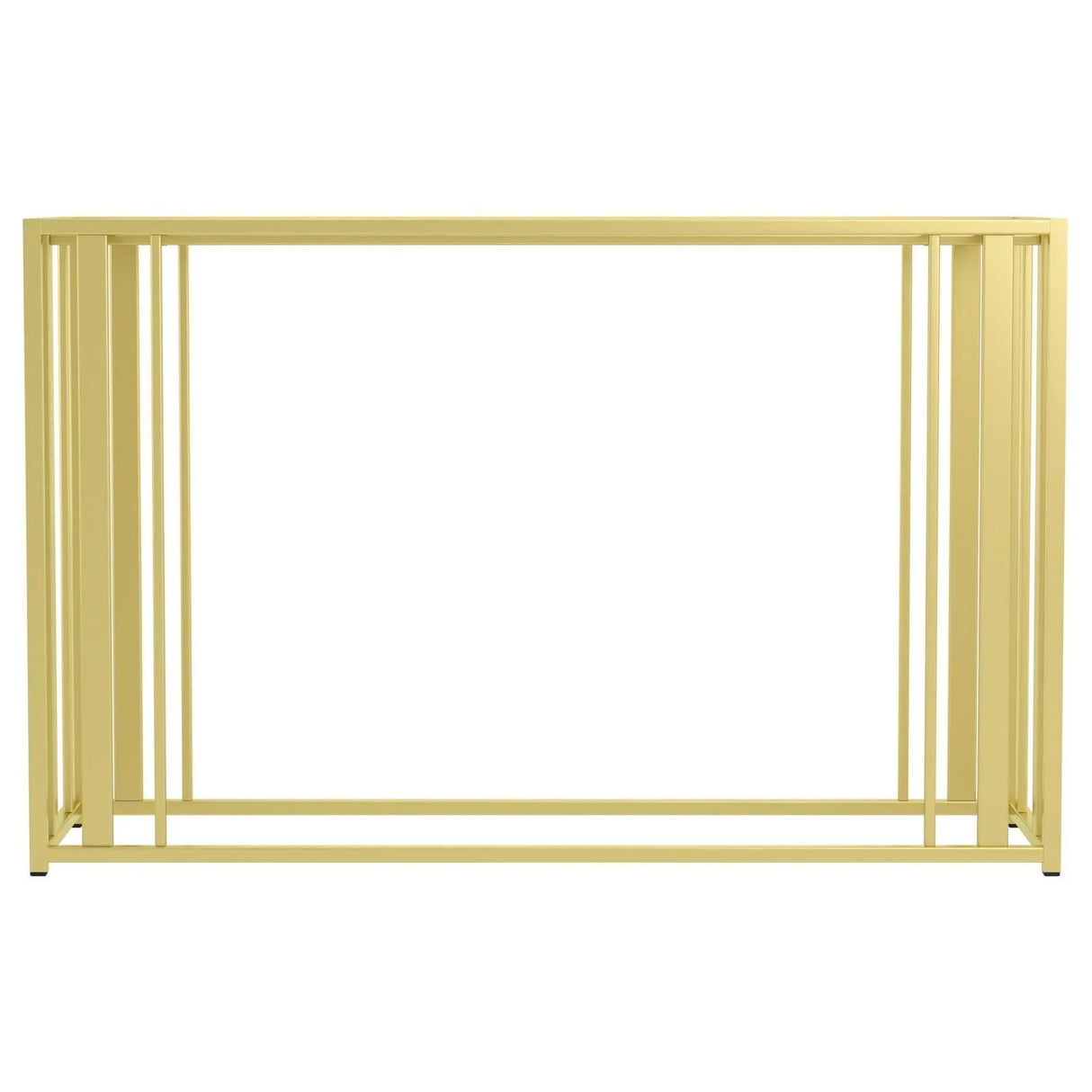 Adri Matte Brass Metal Frame Sofa Table by Coaster at Eve Furniture