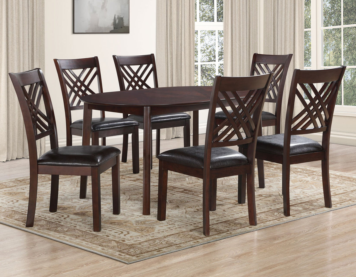 Adrian Espresso 60″ Oval Dining Table by Steve Silver at Eve Furniture