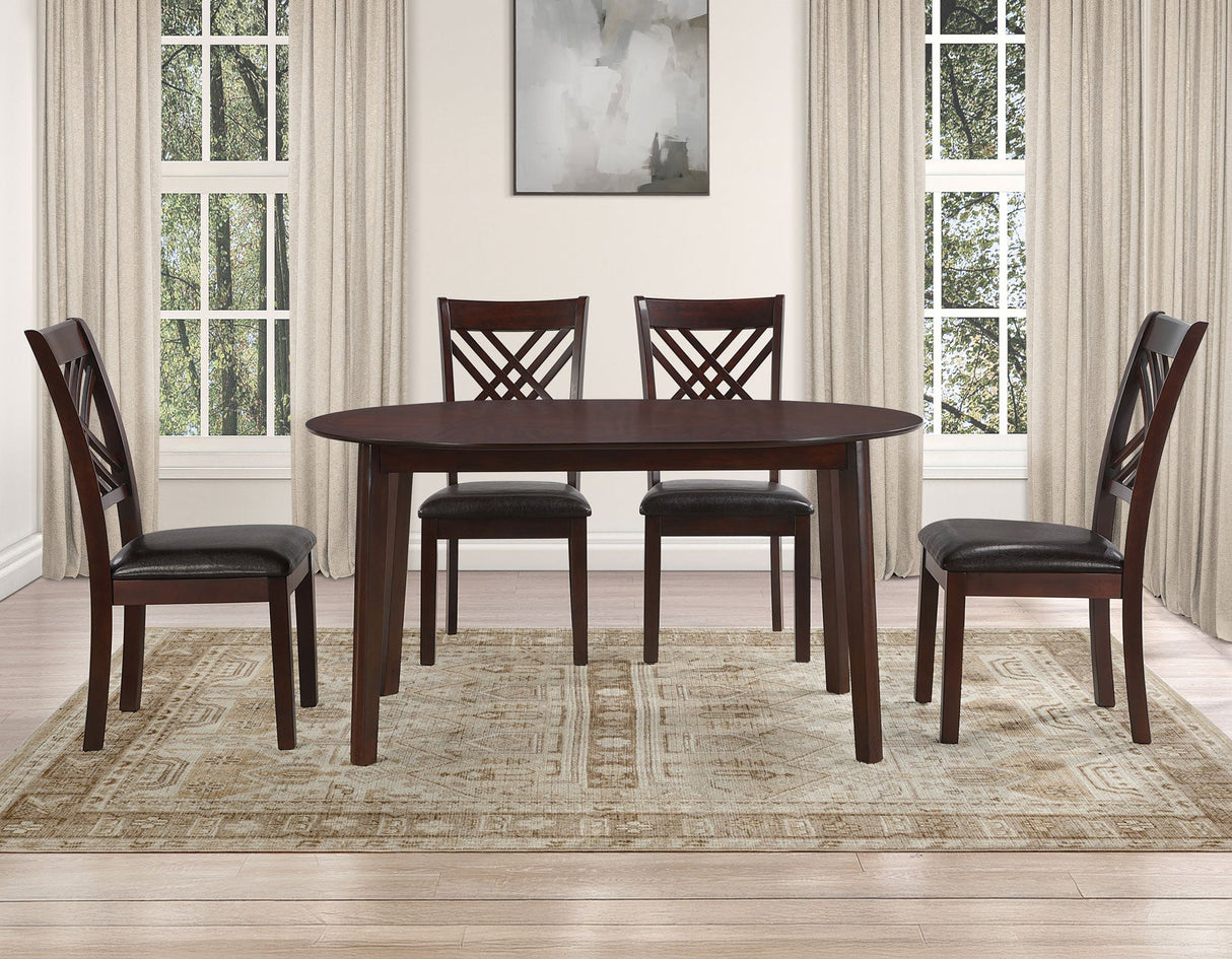 Adrian Espresso Oval Dining Room Set by Steve Silver at Eve Furniture