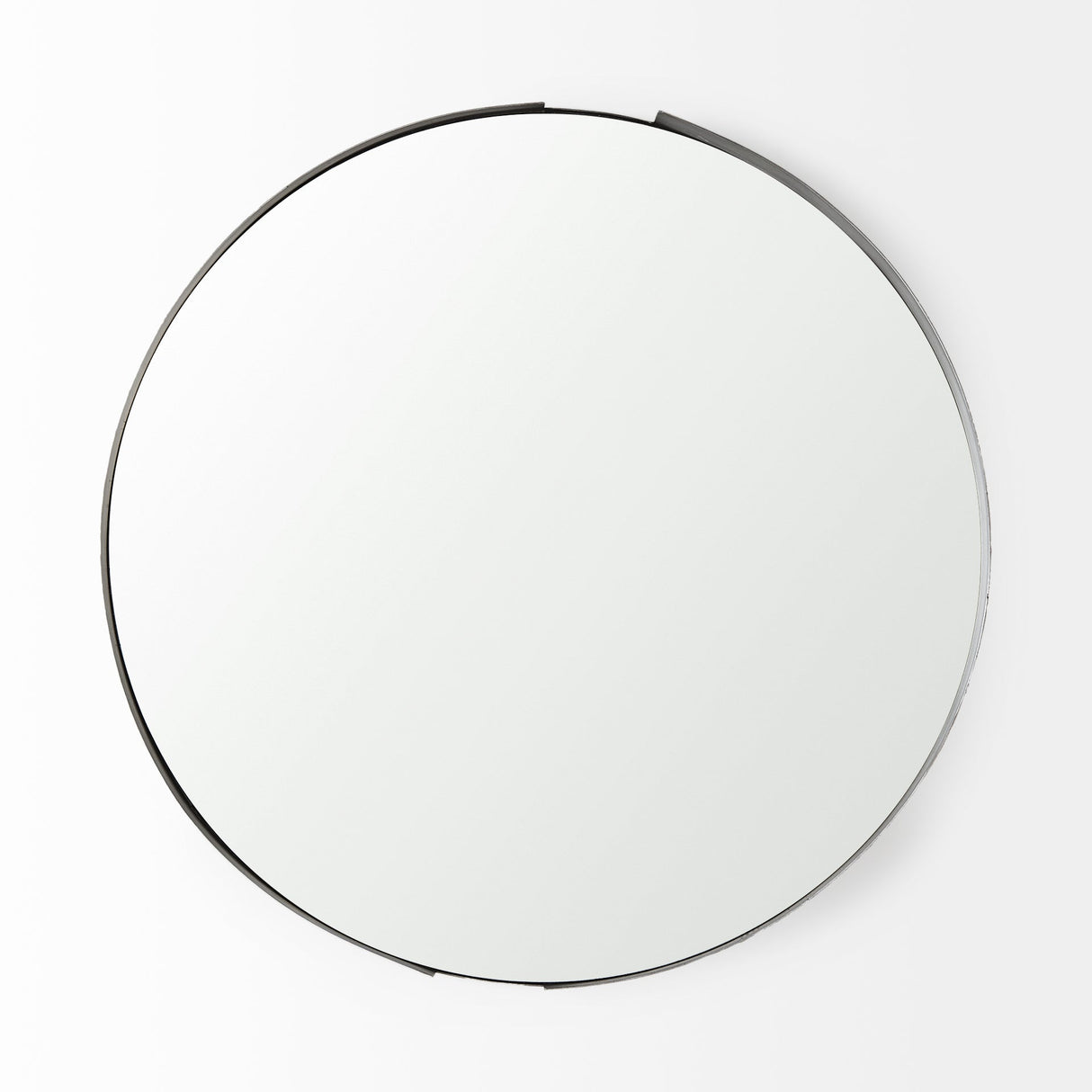Adrianna Black Metal Round Mirror by Mercana at Eve Furniture
